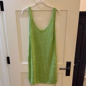 Green Sleeveless Knit Top